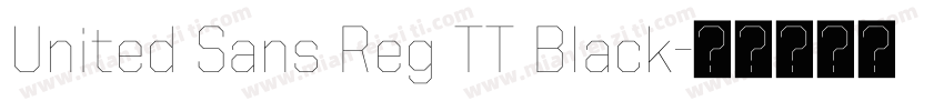 United Sans Reg TT Black字体转换
